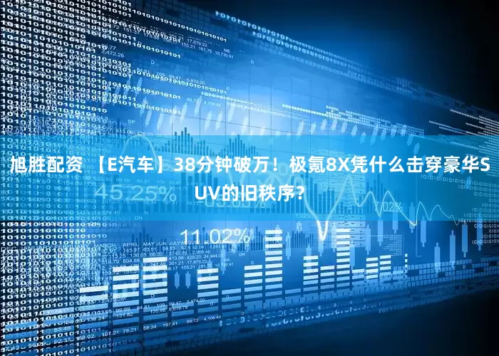 旭胜配资 【E汽车】38分钟破万！极氪8X凭什么击穿豪华SUV的旧秩序？